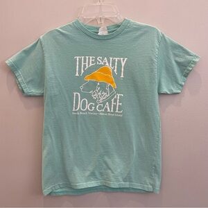 The Salty Dog Cafe Graphic Tee Kid’s Medium Green and Yellow